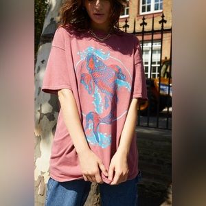 Urban Outfitters Koi Fish Oversized Graphic Tee
